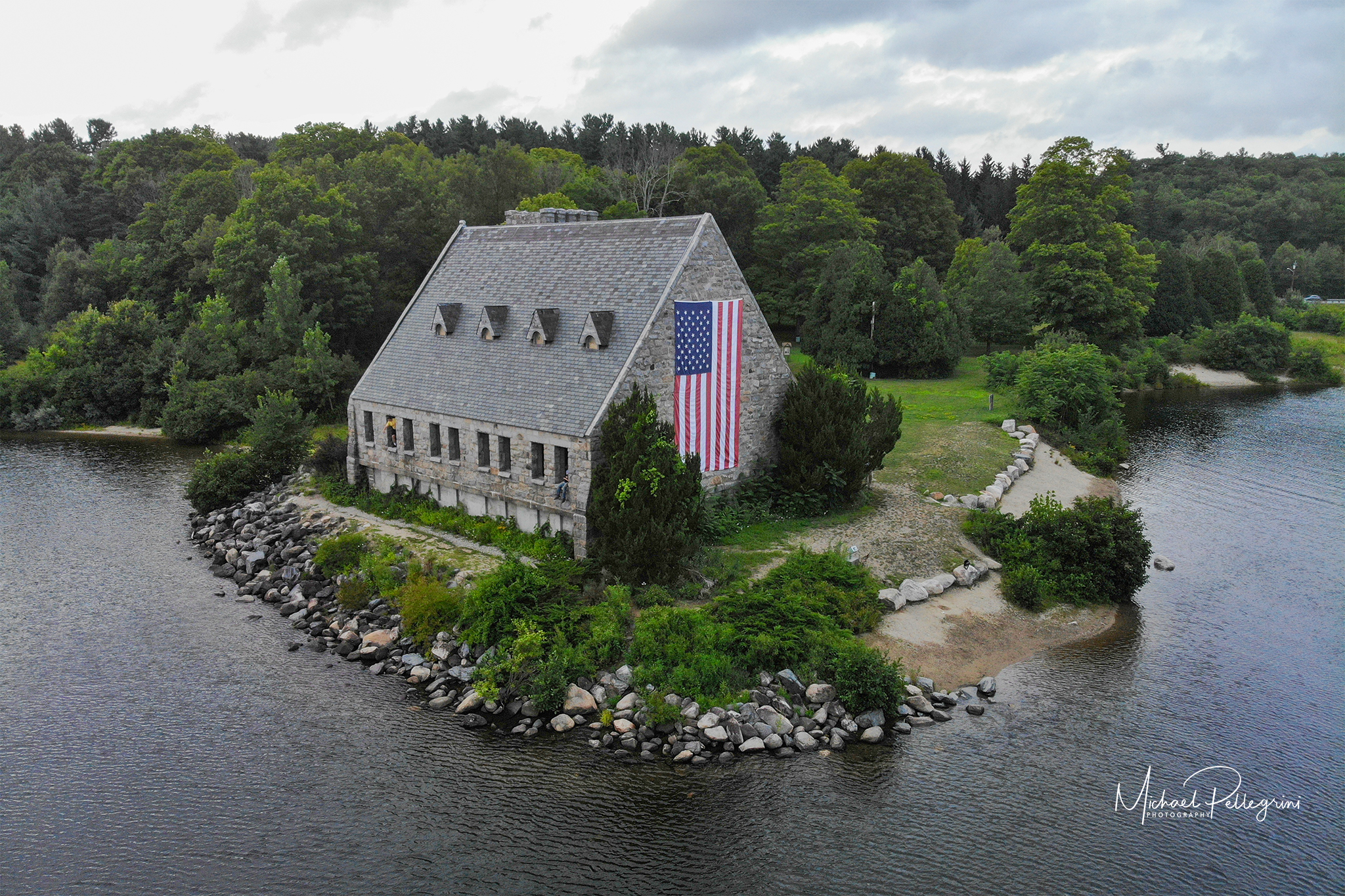 Old Stone Church Aerial