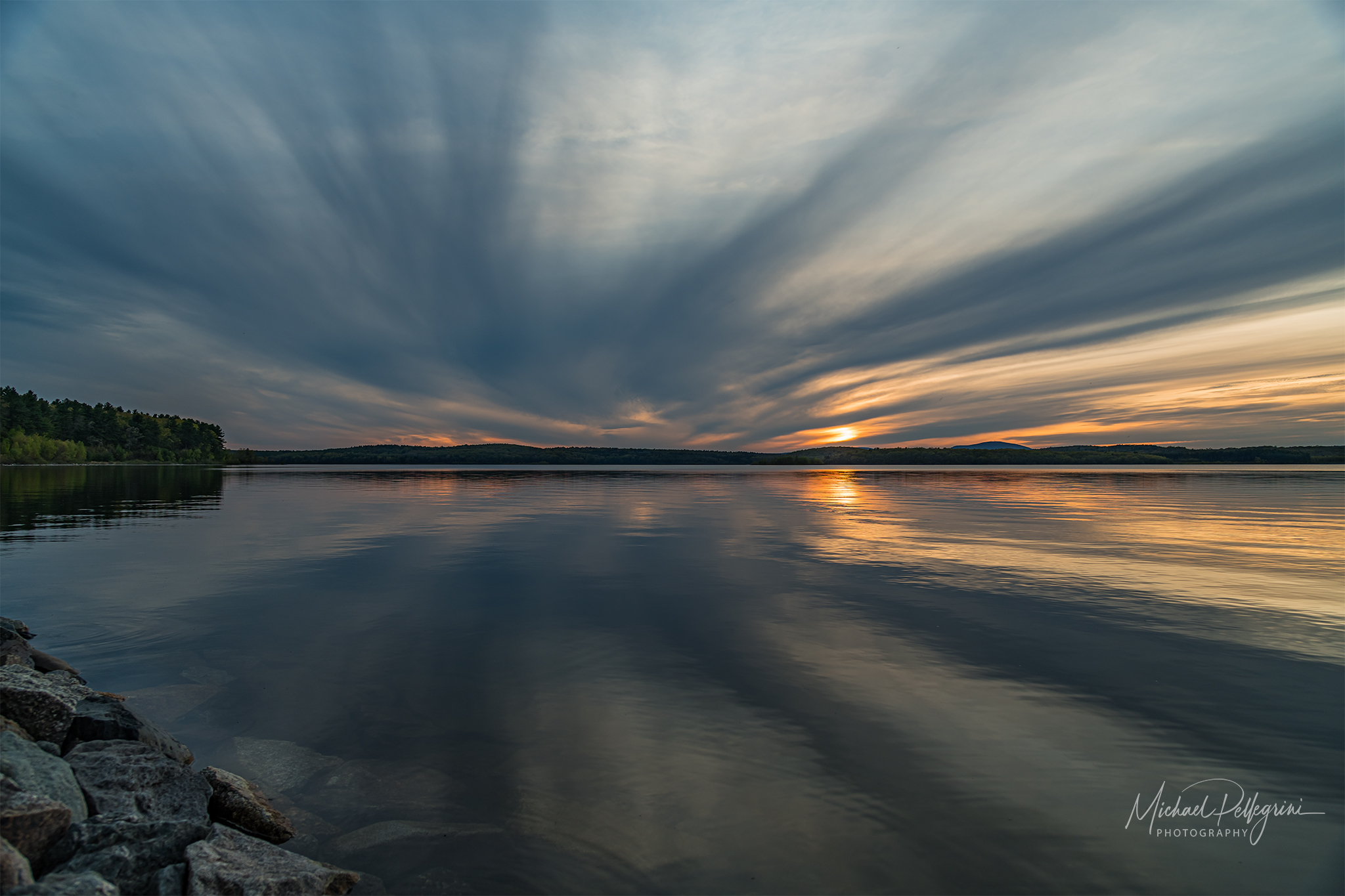 Sunset Over Wachusett Reservoir