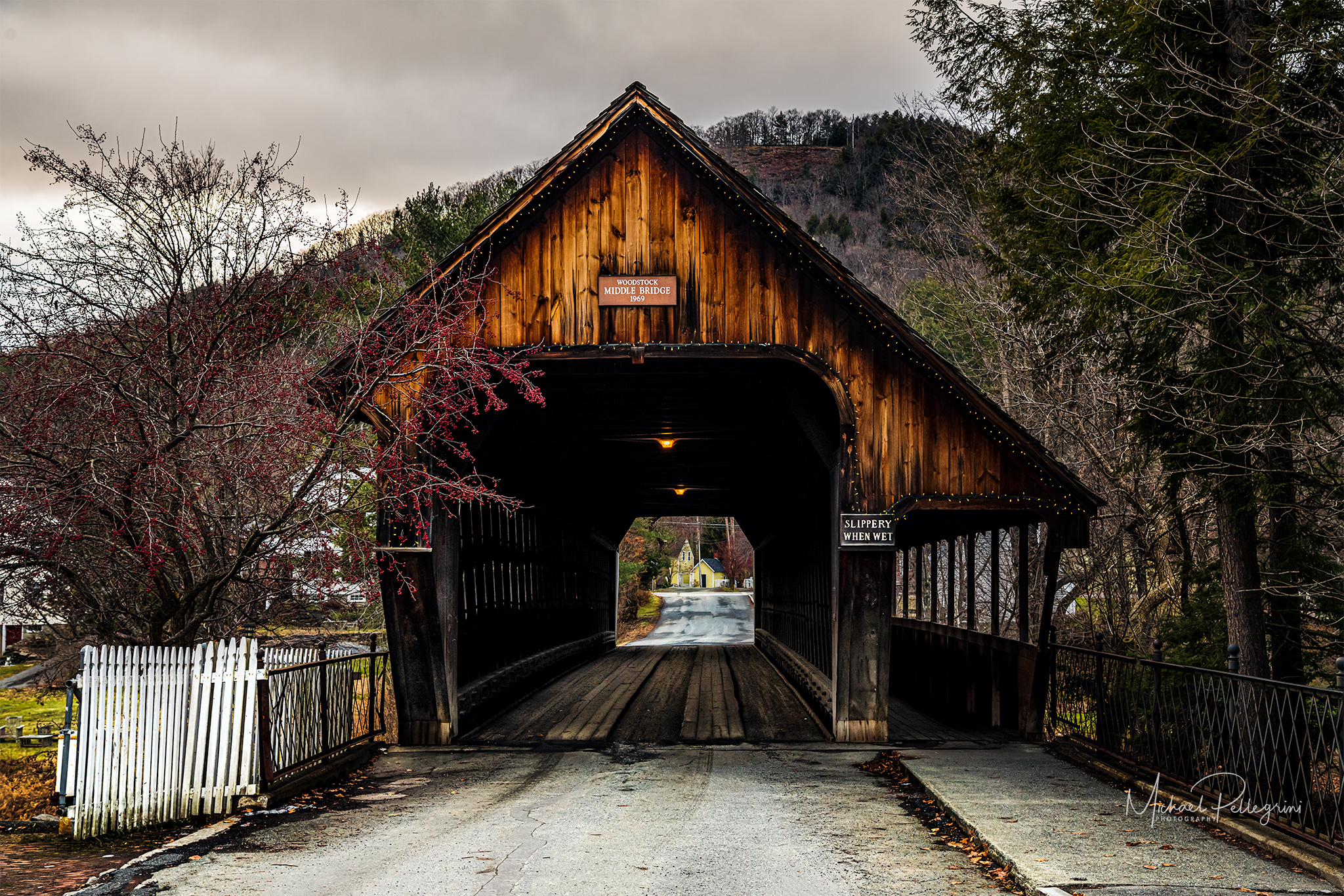 Middle Covered Bridge at Dusk